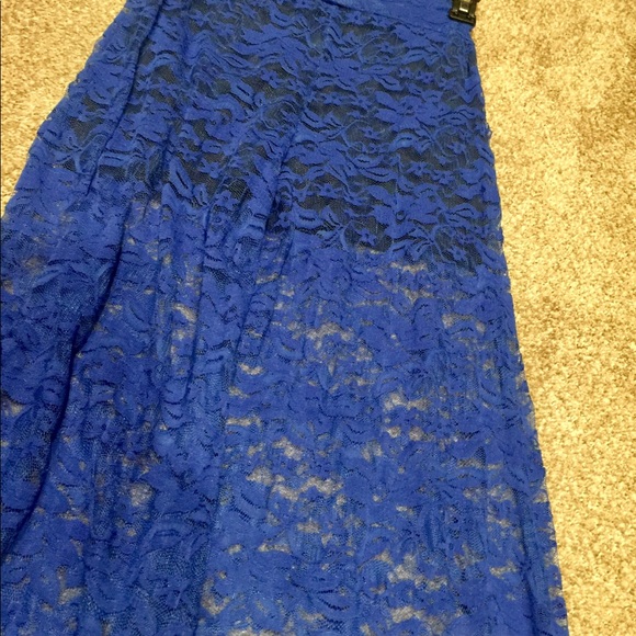 Beautiful sheer top and blue lace palazzo pant NEW - Picture 11 of 14